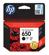 HP 650 Black Ink Cart, 6,5 ml, CZ101AE (CZ101AE#BHK)