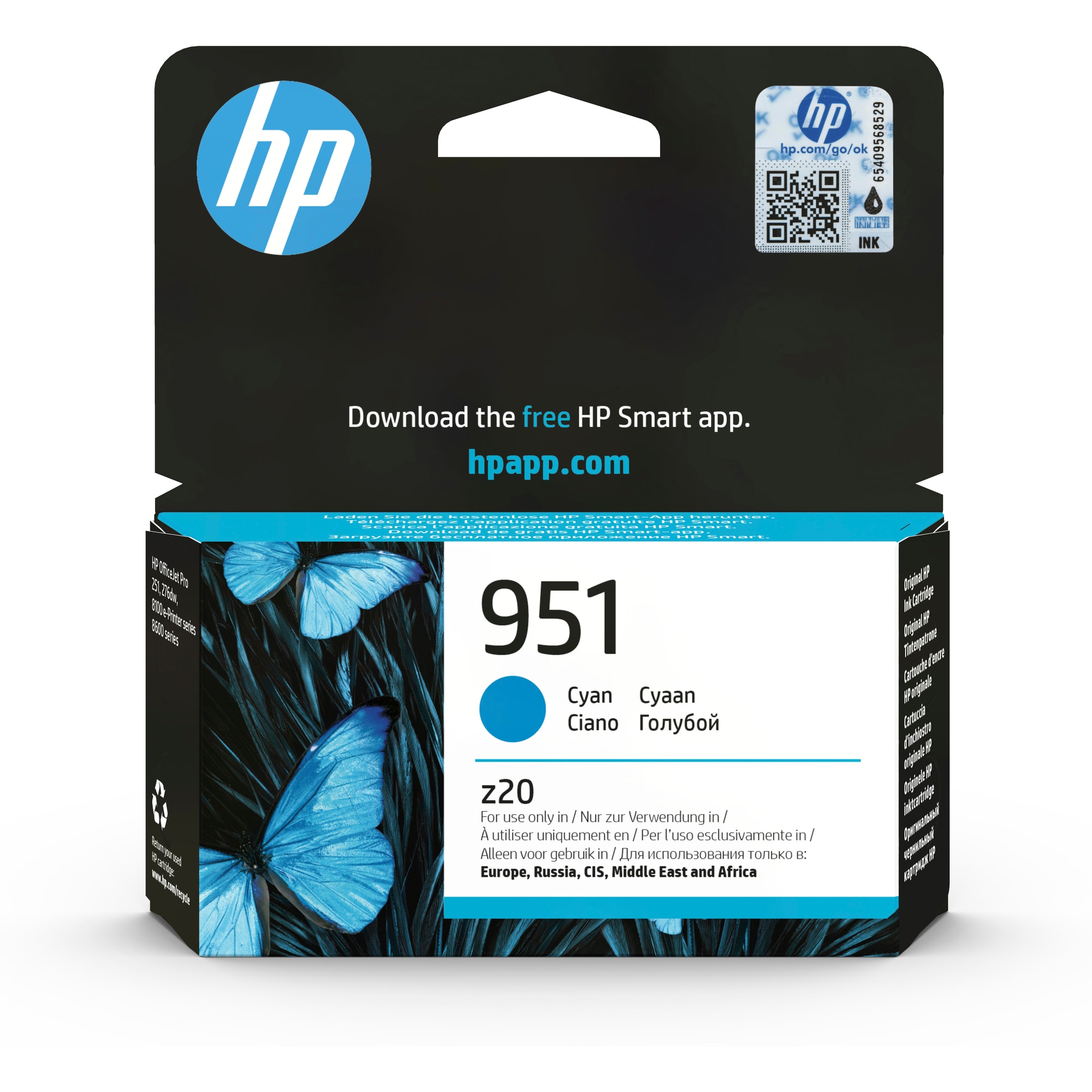 HP 951 Cyan Original Ink Cart, CN050AE (CN050AE#BGY)