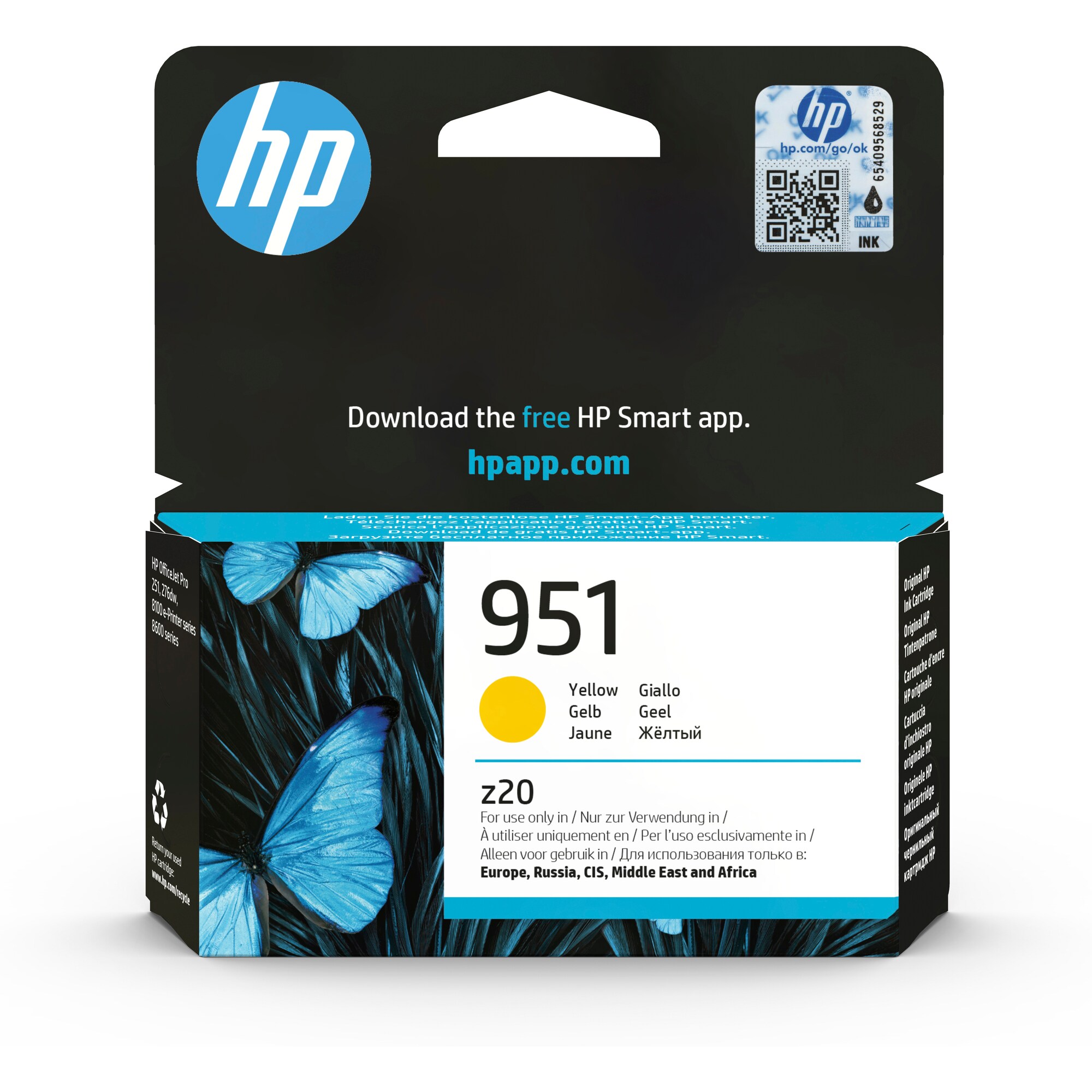 HP 951 Yellow Original Ink Cart, CN052AE (CN052AE#BGY)