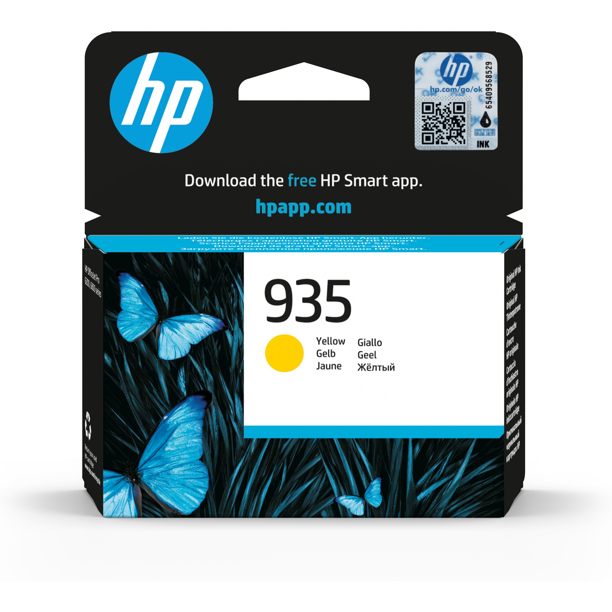 HP 935 Yellow Ink Cartridge, C2P22AE (C2P22AE#BGY)