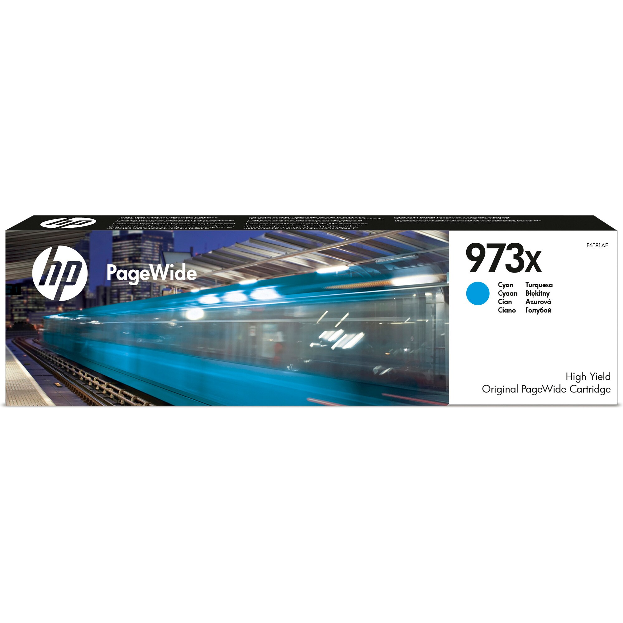 HP 973X High Yield Cyan Original PageWide Cartridge (F6T81AE)