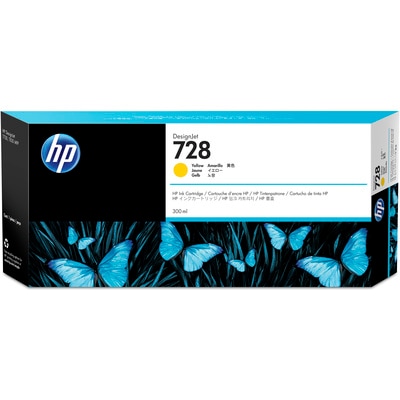 HP 728 300-ml Yellow InkCart (F9K15A)