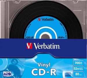 VERBATIM CD-R(10-Pack)Slim/Vinyl/DLP/52x/700MB (43426)