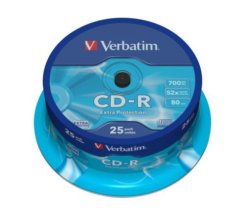 VERBATIM CD-R(25-Pack)Spindle/Extra Protection/DL/52x/700MB (43432)