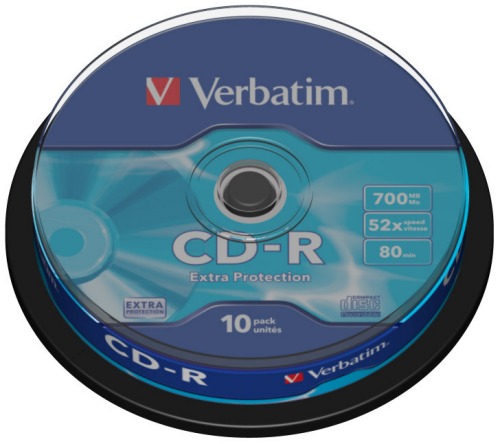 VERBATIM CD-R(10-Pack)Spindle/EP/DL/52x/700MB (43437)