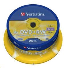 VERBATIM DVD+RW(25-Pack)Spindle/4x/DLP/4.7GB (43489)