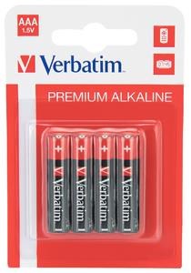 VERBATIM Alkalické baterie AAA, 4 PACK , LR03 (49920)