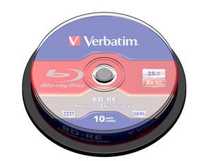 VERBATIM BD-RE SL(10-pack)Blu-Ray/spindle/2x/25GB (43694)