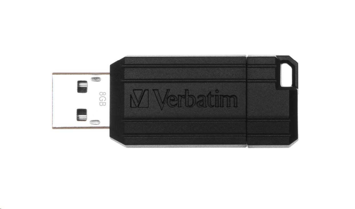 VERBATIM USB Flash Disk Store 'n' Go PinStripe 8GB - černá (49062)