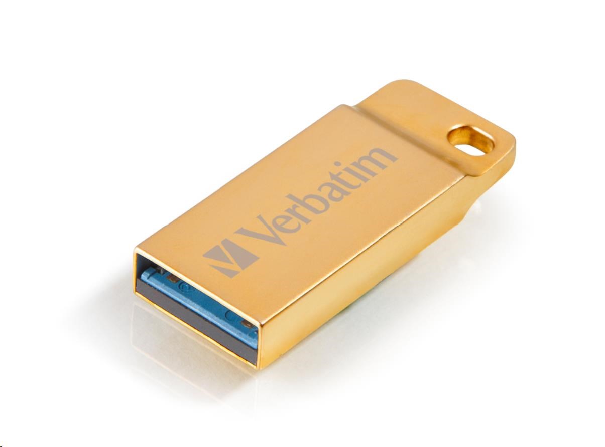 VERBATIM USB Flash Disk METAL EXECUTIVE USB 3.0, 64GB - GOLD (99106)