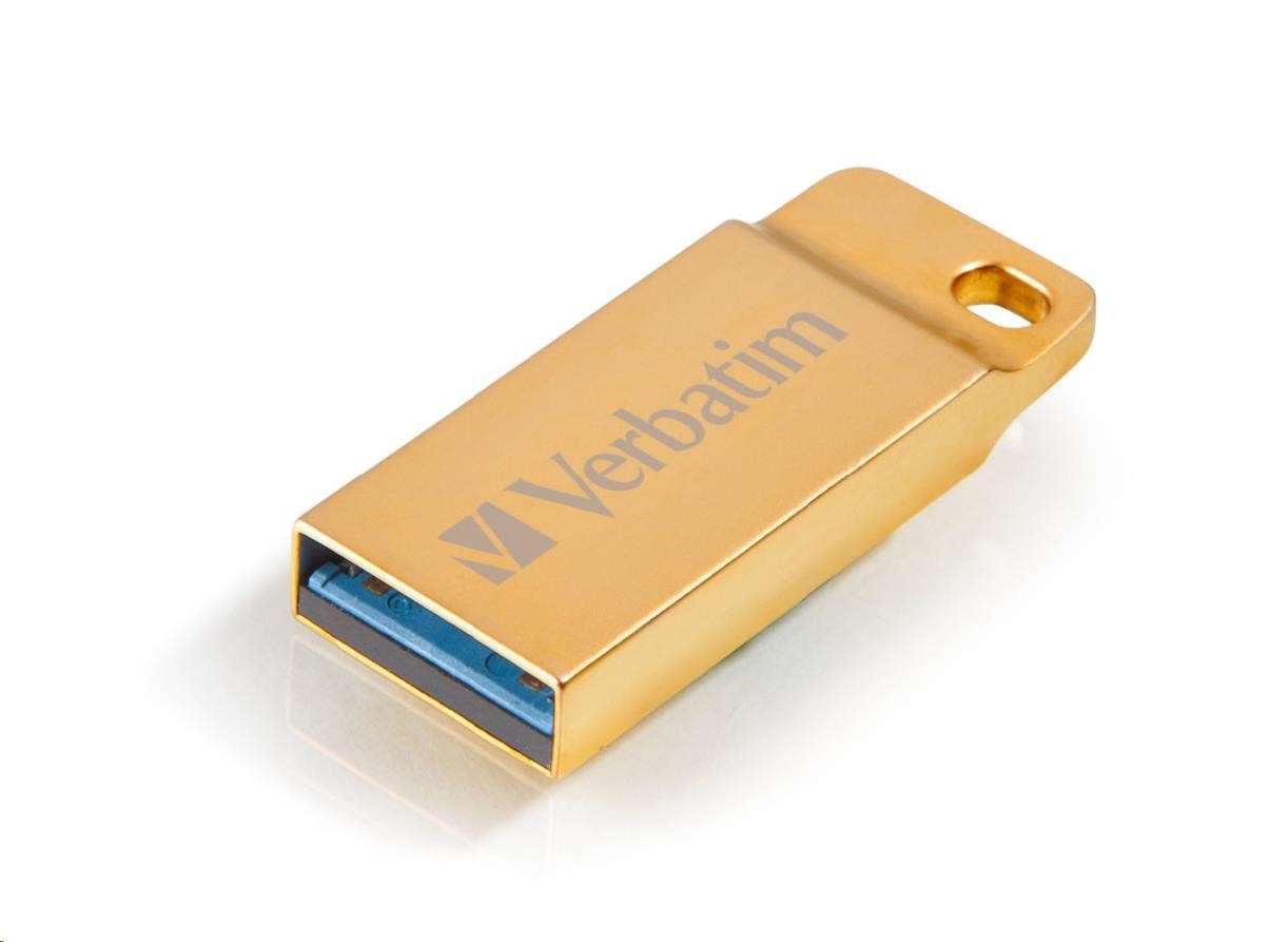 VERBATIM USB Flash Disk METAL EXECUTIVE USB 3.0, 32GB - GOLD (99105)