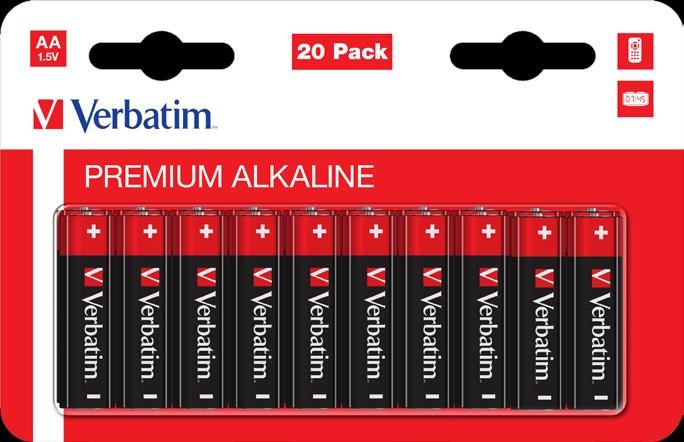 VERBATIM  Alkalická Baterie AA 20 Pack / LR6 49877