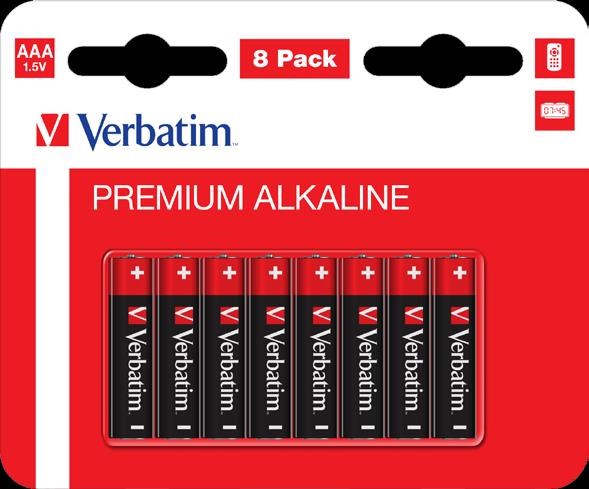 Verbatim Alkaline AAA 8ks 49502