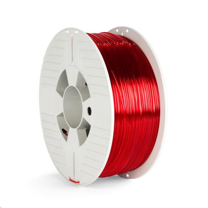 VERBATIM 3D Printer Filament PET-G 1.75mm, 327m, 1kg red transparent 55054