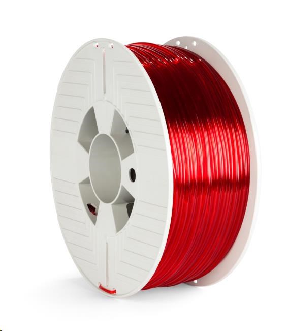 VERBATIM 3D Printer Filament PET-G 2.85mm, 123m, 1kg red transparent 55062