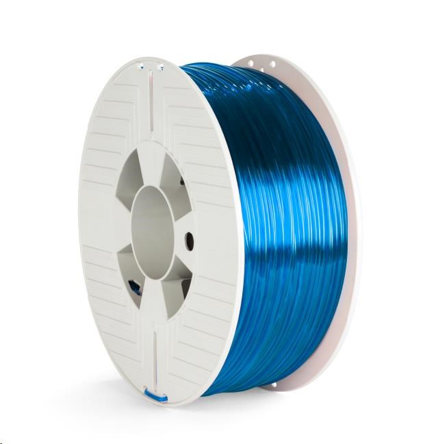 VERBATIM 3D Printer Filament PET-G 2.85mm, 123m, 1kg blue transparent 55064