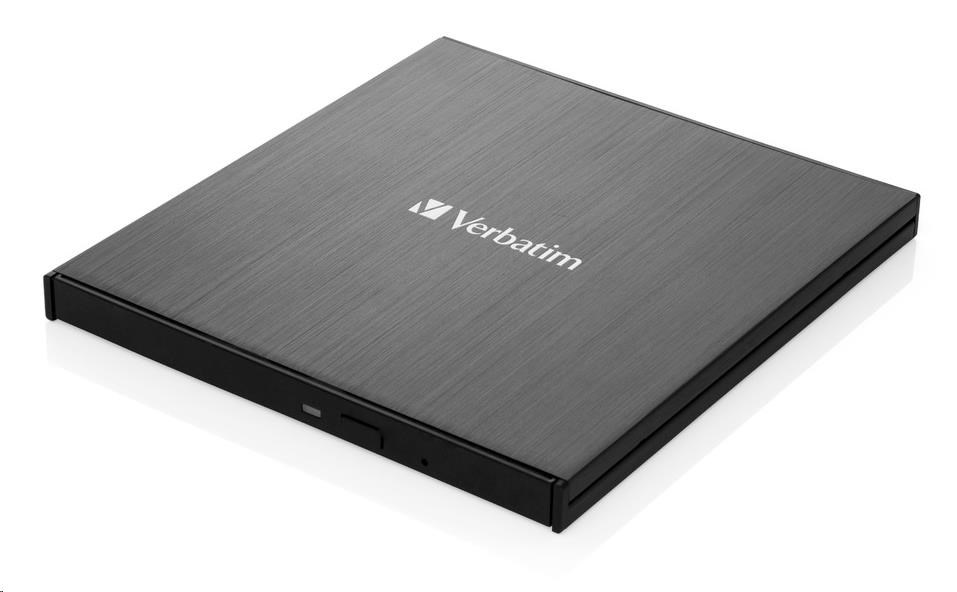 VERBATIM externí mechanika Ultra HD 4K Blu-ray External Slimline Writer (USB 3.1, USB-C) + zdarma 25GB médium +NERO