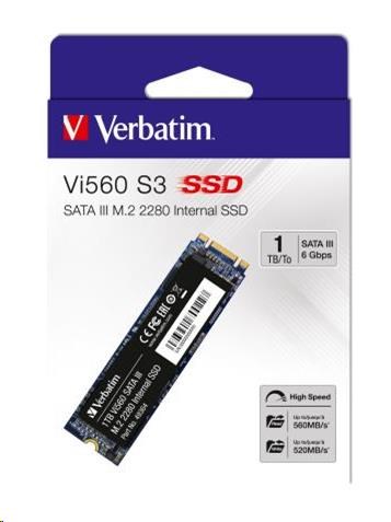 VERBATIM SSD Vi560 S3 M.2 256GB SATA III, W 560/ R 520MB/s 49362