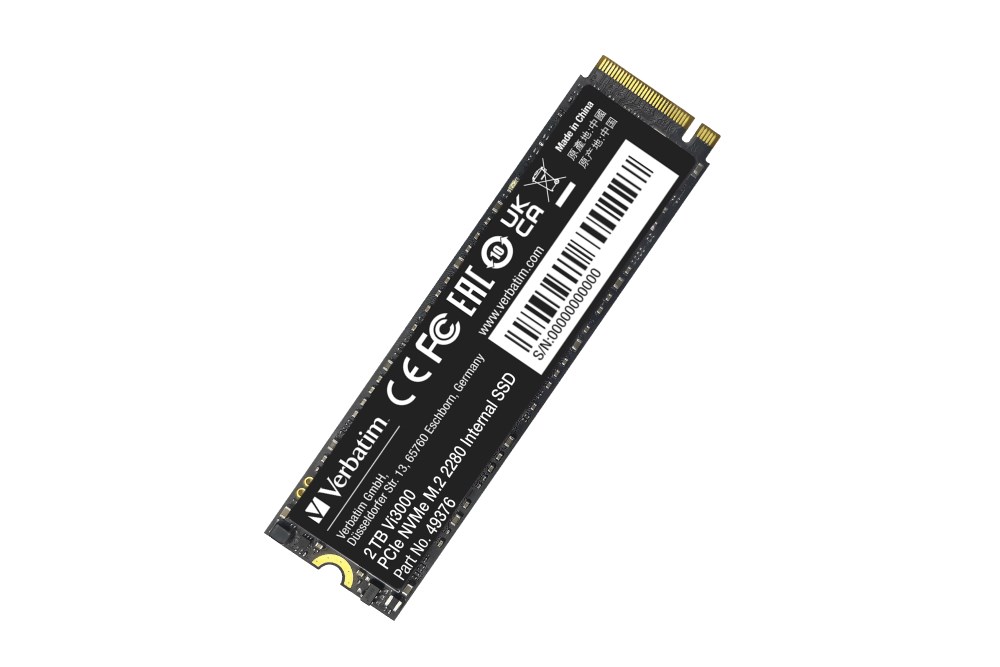 VERBATIM SSD Vi3000 Internal PCIe NVMe M.2 SSD 2TB , W 3000/ R 3300 MB/s 49376