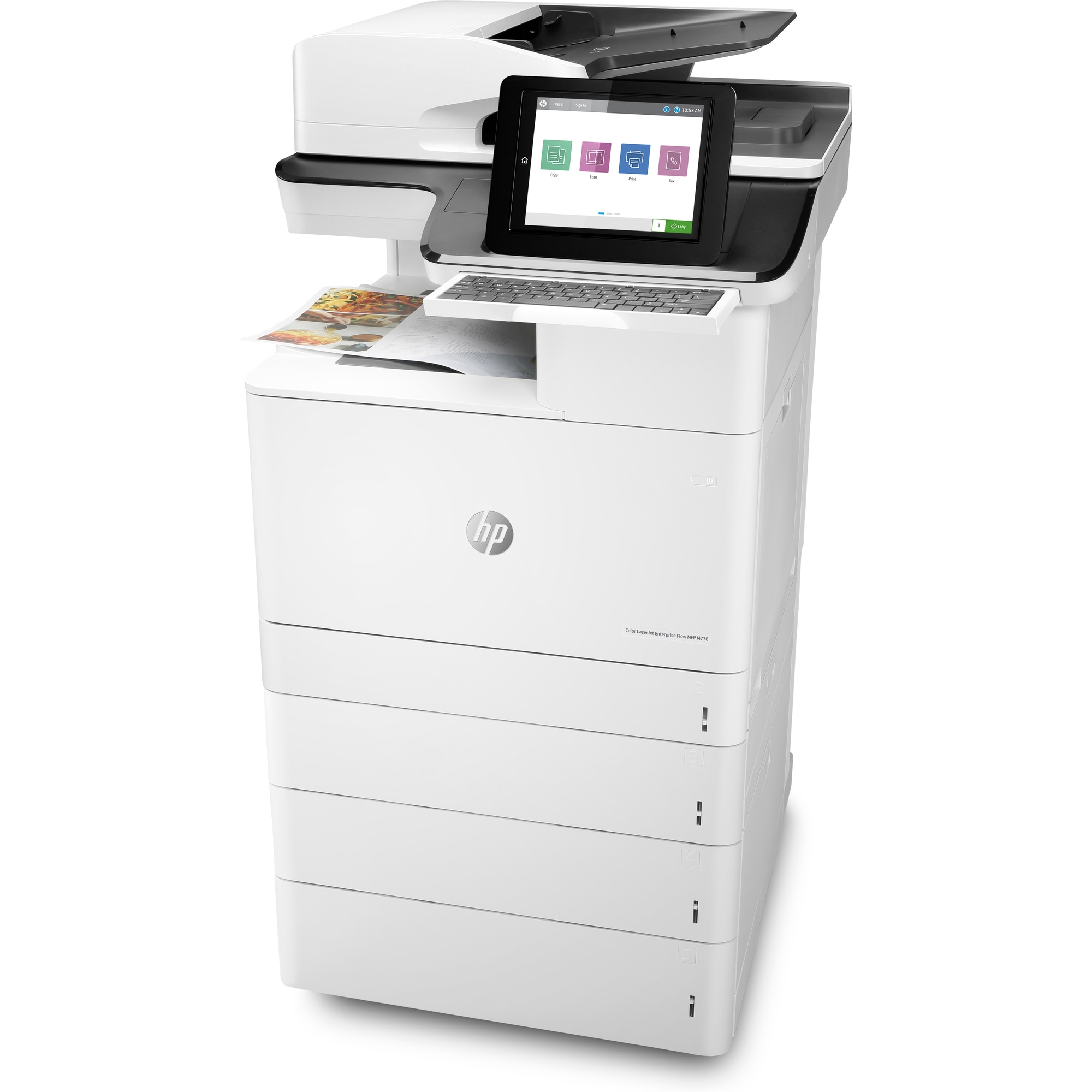 HP Color LaserJet Enterprise Flow MFP M776z (A3, 46ppm, USB, LAN, Wi-Fi, Print/Scan/Copy, FAX, DADF, Duplex, HDD, Tray)