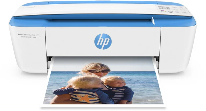 HP All-in-One Deskjet 3760 modrá (A4, 7,5/5,5 ppm, USB, Wi-Fi, Print, Scan, Copy)