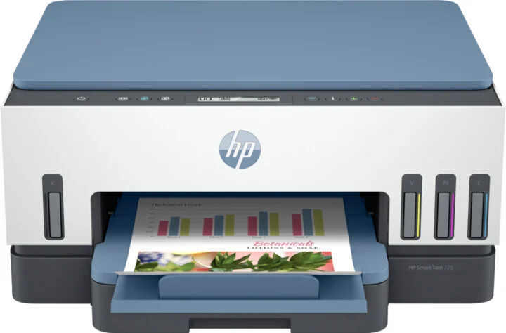 HP All-in-One Ink Smart Tank 725 (A4, 15/9 ppm, USB, Wi-Fi, Print, Scan, Copy, duplex)