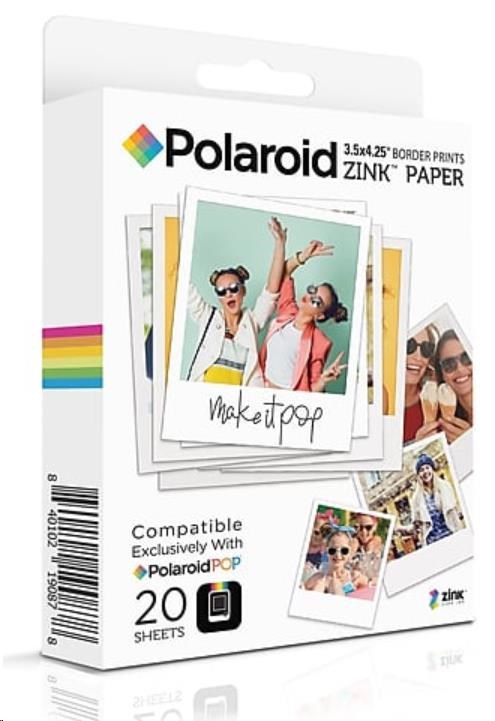 Polaroid Instant Zink Media 3,5X4,25 Pop 20 Pack POLZL3X420