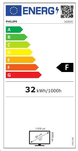 Philips MT VA LED 31,5" 322E1C/00, VA panel, 1920x1080, 250cd, HDMI, DP, D-Sub, zakriveny