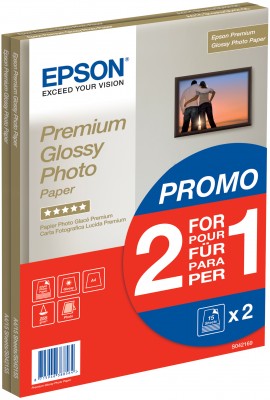 EPSON Paper A4 Premium Glossy Photo 255g/m2 (2x15 sheet) 2 za cenu 1 (C13S042169)