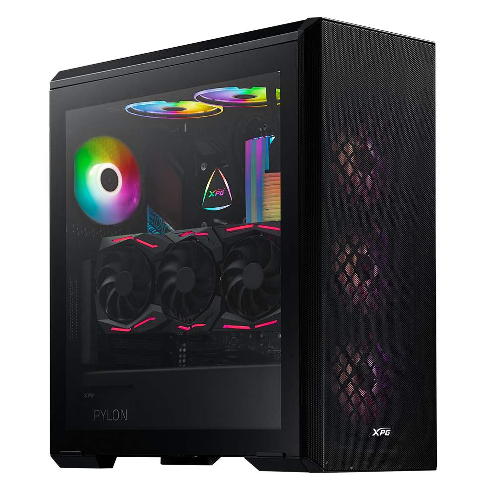 ADATA XPG case DEFENDER Mid-Tower, bez zdroje, 3x 120mm Fan, Černá DEFENDER-BKCWW