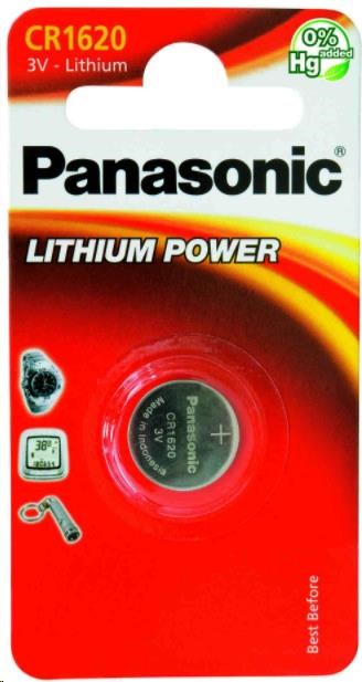 PANASONIC Mincové (knoflíkové) baterie - lithiové CR-1620EL/1B  3V 1ks (2B350587)