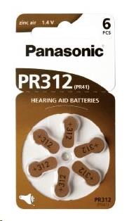 Panasonic baterie do naslouchadel 6ks PR312(41)/6LB