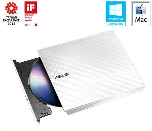 ASUS DVD Writer SDRW-08D2S-U LITE/WHITE, External Slim DVD-RW, white, USB (90-DQ0436-UA221KZ)