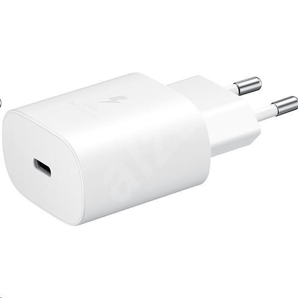 Samsung cestovní nabíječka EP-TA800NWE, Quickcharge 25W, USB-C, bílá EP-TA800NWEGEU