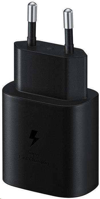 Samsung cestovní nabíječka EP-TA800XBE, Quickcharge 25W, kabel USB-C, černá EP-TA800XBEGWW