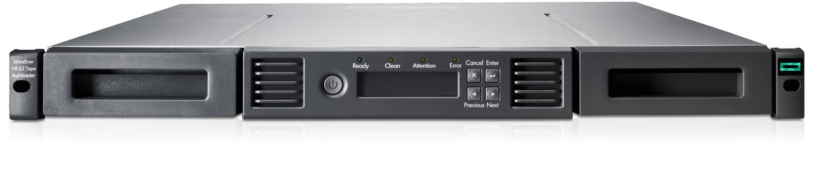 HPE StoreEver MSL 1/8 G2 0-drive Tape Autoloader (8 slots, zero drives).