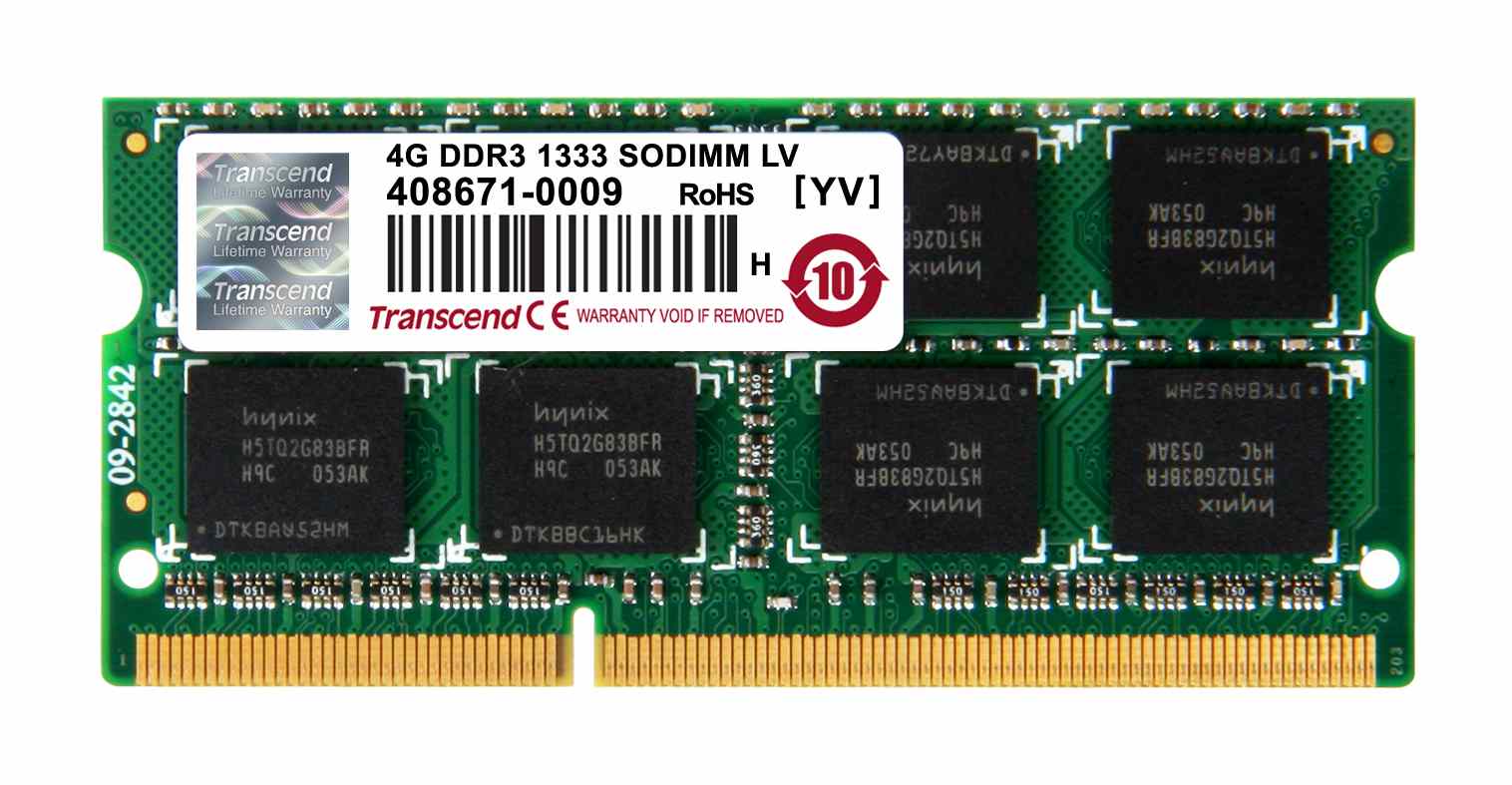 SODIMM DDR3L 4GB 1333MHz TRANSCEND 2Rx8 CL9, retail TS512MSK64W3N