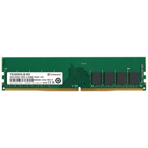 DIMM DDR4 8GB 3200MHz TRANSCEND 1Rx8 1Gx8 CL22 1.2V TS3200HLB-8G