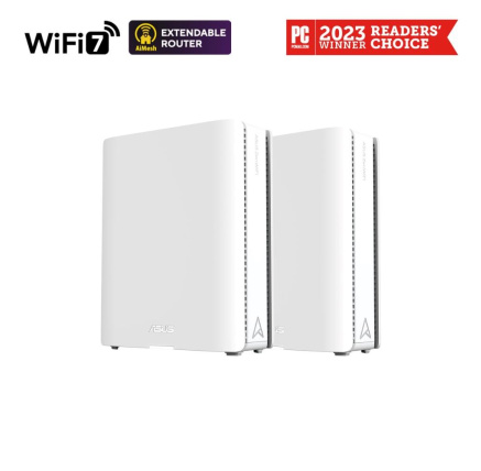 ASUS ZenWifi BQ16 2-pack, WiFi7 Extendable Router, AiMesh, 2x WAN/LAN, 3x LAN, 1x USB 3.0