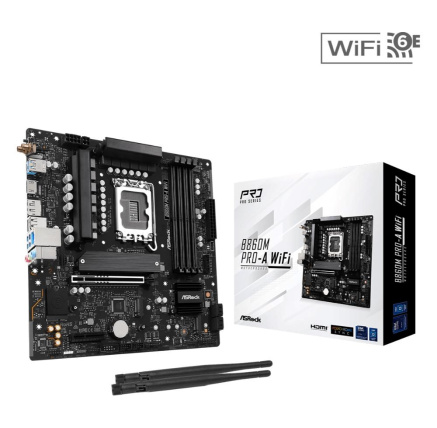 ASRock MB Sc LGA1851 B860M Pro-A WiFi, Intel B860, 4xDDR5, 1xDP, 1xHDMI, WiFi, mATX