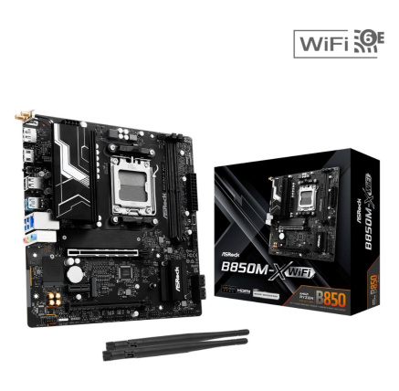 ASRock MB Sc AM5 B850M-X WiFi, AMD B850, 2xDDR5, 1xDP, 1xHDMI, WiFi, mATX