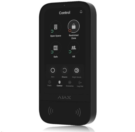 Ajax KeyPad TouchScreen (8EU) ASP black (58454) Bezdrátová dotyková klávesnice s IPS obrazovkou