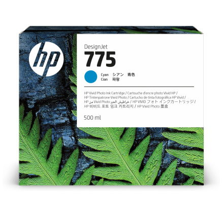 HP 775 500-ml Cyan Ink Cartridge