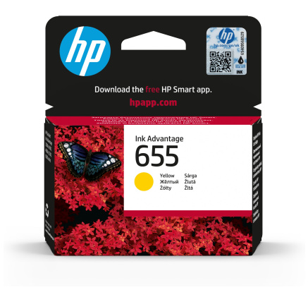 HP 655 Yellow Ink Cart, CZ112AE (600 pages)