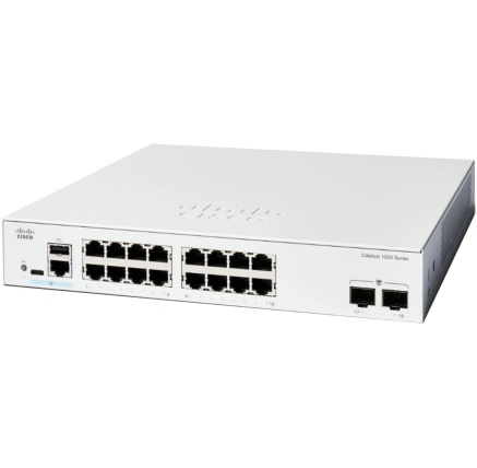 Cisco Catalyst switch C1200-16T-2G (16xGbE,2xSFP,fanless)