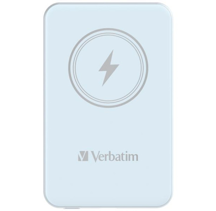 VERBATIM Powerbanka Charge 'n' Go, Magnetická, 5000 mAh, USB-C, Modrá