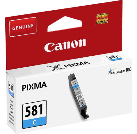 Canon CARTRIDGE CLI-581 azurová pro PIXMA TS615x, TS625x, TS635x, TS815x,TS825x, TS835x, TS915x  (256 str.)