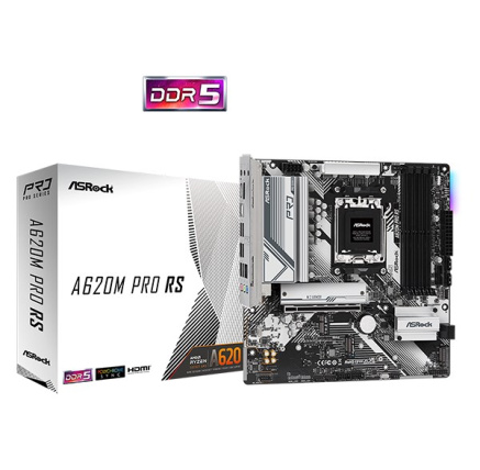 ASRock MB Sc AM5 A620M Pro RS, AMD A620, 4xDDR5, HDMI, DP