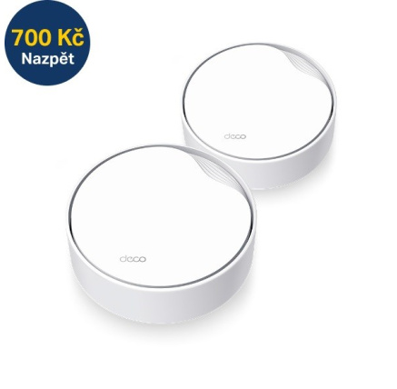 TP-Link Deco X50-PoE (2-pack) WiFi6 Mesh (AX3000,2,4GHz/5GHz,1x2,5GbELAN/WAN,1xGbELAN/WAN,1xPoE)