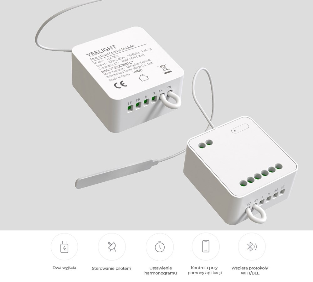 Yeelight smart dual control module схема подключения